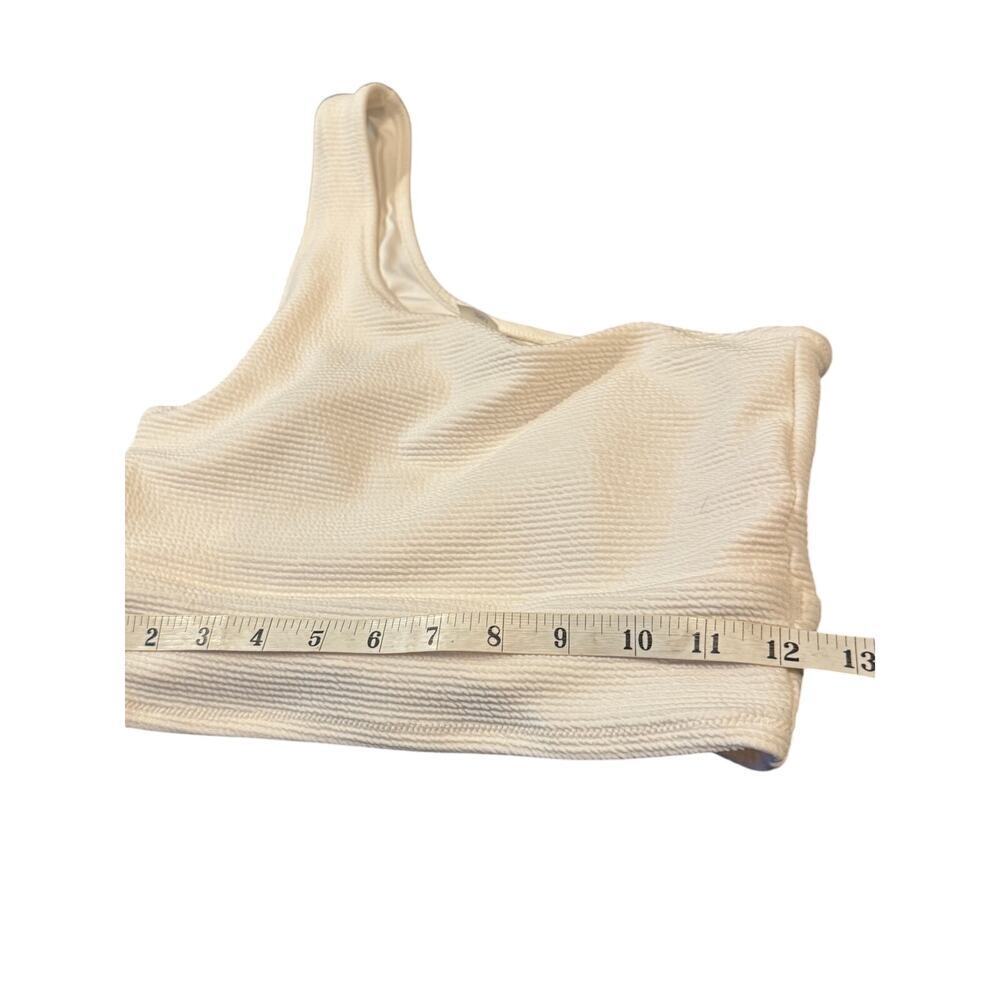 Old Navy One Shoulder Crop Top White Ribbed Stretch Sleeveless Womens Small - Picture 7 of 9